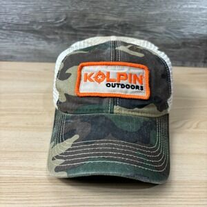 Kolpin Outdoors Hat Cap Snapback Green Brown Camo Adjustable
